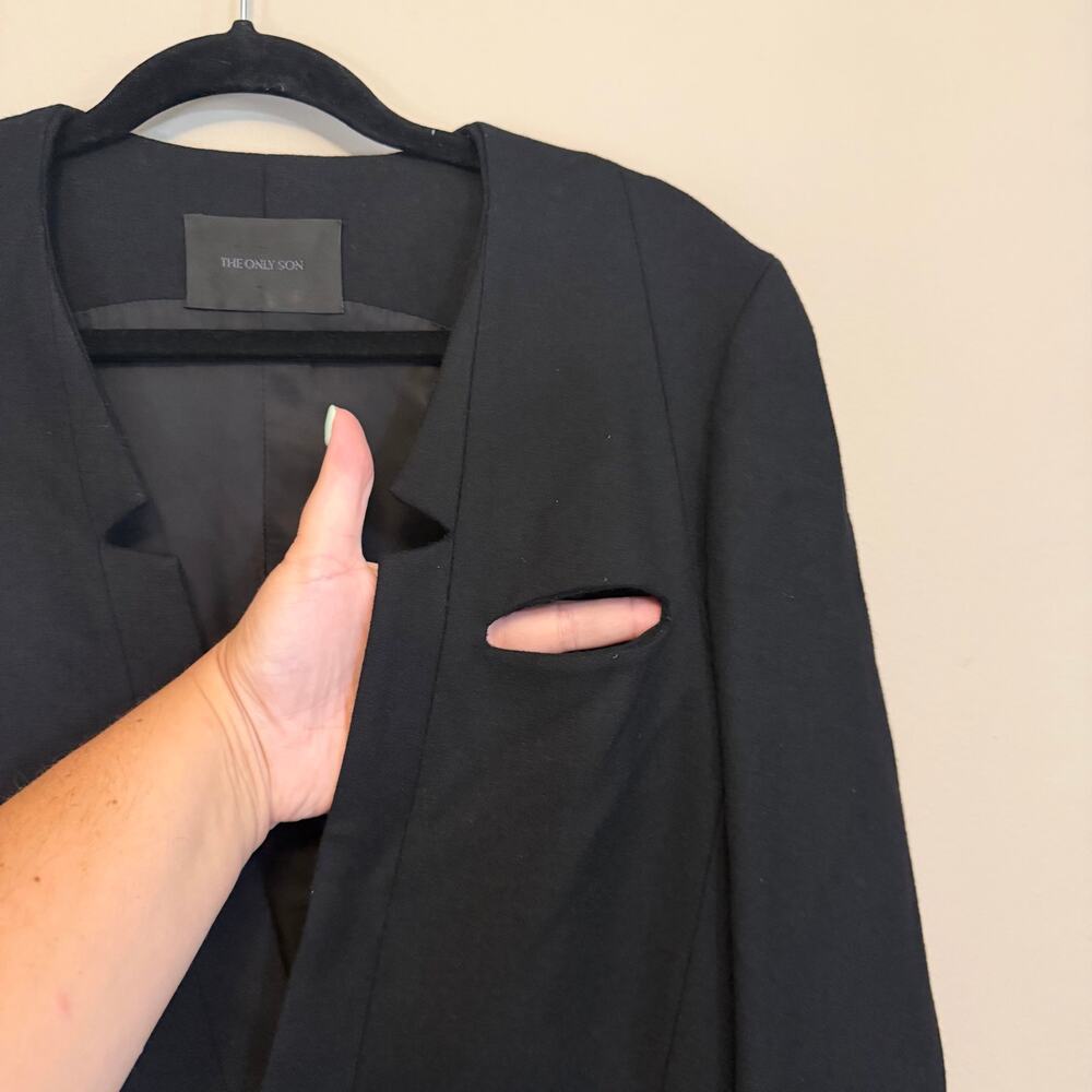 The Only Son Mens Blazer Jacket XS Black One Button Career Business Office Work - Picture 3 of 6